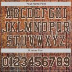 Custom Name and Number Baseball Jersey - Personalized Brown-White Graffiti Pattern 3D Wood Design Personalized Graffiti Pattern