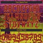 Custom Name and Number 3D Authentic Baseball Jersey Personalized Graffiti Pattern Crimson Gold Personalized Graffiti Pattern