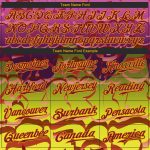 Custom Name and Number 3D Authentic Baseball Jersey Personalized Graffiti Pattern Crimson Gold Personalized Graffiti Pattern