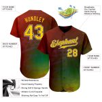 Personalized Gold Black Graffiti Pattern 3D Baseball Jersey Authentic Personalized Graffiti Pattern Gold-Black 3D Authentic