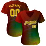 Personalized Gold Black Graffiti Pattern 3D Baseball Jersey Authentic Personalized Graffiti Pattern Gold-Black 3D Authentic