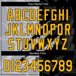 Custom Personalized Baseball Jersey 3D Scratch Gold Black-Gray Graffiti Pattern with Team Name and Number Personalized Graffiti