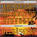 Custom Personalized Graffiti Pattern 3D Beach Jersey with Gold-Brown Design, Authentic Baseball Team Name and Number Personalized