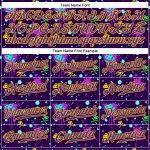 Custom Personalized Gold-Purple Graffiti 3D Paint-Splatter Baseball Jersey with Name and Number Personalized Graffiti Pattern