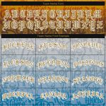 Custom Name Number Gold White 3D Graffiti Pattern Chicano Authentic Baseball Jersey Personalized Graffiti Pattern Gold-White