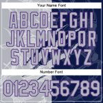 Custom Team Name and Number 3D Performance T-Shirt Gray Navy Purple Graffiti Pattern Personalized Graffiti Pattern Gray Navy-Purple