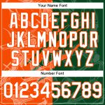 Custom Name & Number Green-Orange Graffiti Pattern 3D Performance T-Shirt for Teams Personalized Graffiti Pattern Green-Orange