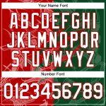 Custom Team Name & Number Green-Red 3D Scratch Performance T-Shirt with Personalized Graffiti Pattern Personalized Graffiti