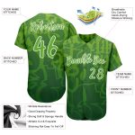 Custom 3D Green-White Graffiti Pattern Baseball Jersey with Personalized Name & Number - Authentic Team Apparel Personalized