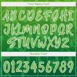 Custom 3D Green-White Graffiti Pattern Baseball Jersey with Personalized Name & Number - Authentic Team Apparel Personalized