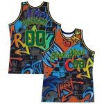 Custom Name & Number Kelly Green-Gold 3D Geometric Basketball Jersey with Personalized Graffiti Pattern - Authentic Team Jersey