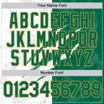 Custom Personalized Graffiti Pattern 3D Performance T-Shirt Kelly Green & Old Gold with Team Name and Number Personalized