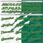 Custom Personalized Graffiti Pattern 3D Performance T-Shirt Kelly Green & Old Gold with Team Name and Number Personalized