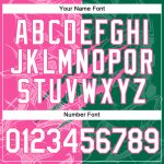 Custom Graffiti Pattern 3D Performance T-Shirt with Name and Number in Kelly Green and Pink - Team Apparel Personalized Graffiti