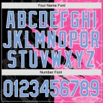 Custom Name and Number Baseball Jersey with Personalized Light Blue Pink Black 3D Graffiti Pattern - Authentic Team Jersey