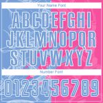 Custom Name and Number Soccer Uniform Jersey - Personalized Light Blue-Pink Graffiti Pattern Sublimation Design Personalized