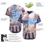 Custom Name Number 3D Freedom Baseball Jersey Light Blue White Authentic Graffiti Pattern Personalized Graffiti Pattern Light