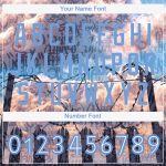 Custom Name Number 3D Freedom Baseball Jersey Light Blue White Authentic Graffiti Pattern Personalized Graffiti Pattern Light