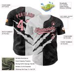 Personalized Pink Black Graffiti 3D Scratch Baseball Jersey Medium Size Personalized Graffiti Pattern Medium Pink-Black 3D