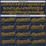 Personalized Navy Gold Graffiti Pattern 3D Scratch Baseball Jersey Custom Name & Number Authentic Team Gear Personalized