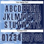 Custom Name and Number Personalized Soccer Jersey with Navy-Light Blue Graffiti Pattern - Sublimation Team Uniform Personalized