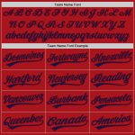Custom Name and Number Authentic Baseball Jersey - Personalized Navy Red Graffiti Pattern 3D Scratch Design Personalized