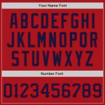 Custom Name and Number Authentic Baseball Jersey - Personalized Navy Red Graffiti Pattern 3D Scratch Design Personalized