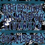 Custom Name and Number Graffiti Pattern 3D Bomber Varsity Jacket Navy-White Urban Street Art Full-Snap Team Apparel Personalized