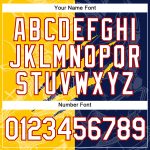 Custom 3D Performance T-Shirt with Personalized Graffiti Pattern in Navy Yellow-Red - Team Name & Number Personalized Graffiti