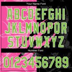 Personalized Neon Green Black-Pink Graffiti Pattern 3D Scratch Baseball Jersey with Custom Name and Number Personalized Graffiti