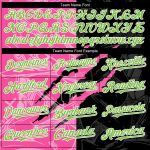 Personalized Neon Green Black-Pink Graffiti Pattern 3D Scratch Baseball Jersey with Custom Name and Number Personalized Graffiti