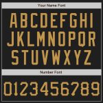 Custom Name and Number Authentic Baseball Jersey in Personalized Graffiti Pattern - Old Gold-Black 3D Design Personalized