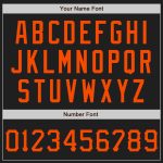 Custom Name and Number 3D Scratch Authentic Baseball Jersey, Personalized Orange-Black Graffiti Pattern Design Personalized