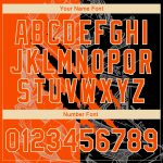 Custom Name Number 3D Bomber Jacket Personalized Graffiti Pattern Orange Black Cream Varsity Letterman Full-Snap Team Wear