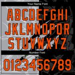 Custom Name and Number Baseball Jersey - Personalized 3D Orange Black Gray Graffiti Pattern Authentic Team Apparel Personalized