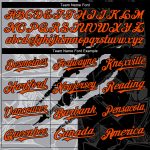 Custom Name and Number Baseball Jersey - Personalized 3D Orange Black Gray Graffiti Pattern Authentic Team Apparel Personalized
