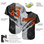 Custom Name and Number Baseball Jersey - Personalized 3D Orange Black Gray Graffiti Pattern Authentic Team Apparel Personalized
