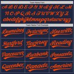 Custom Name and Number Baseball Jersey - Personalized 3D Scratch Orange-Navy Graffiti Pattern Authentic Design Personalized