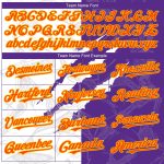 Custom Name Number Authentic 3D Baseball Jersey Orange Purple Gold Graffiti Pattern Team Design Personalized Graffiti Pattern