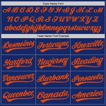 Personalized 3D Scratch Baseball Jersey - Graffiti Pattern in Orange and Royal Personalized Graffiti Pattern Orange-Royal