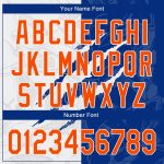 Custom Name and Number Authentic Baseball Jersey, Personalized 3D Graffiti Pattern, Orange-Royal Team Design Personalized