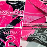 Custom Name and Number Pink-Black Graffiti Pattern 3D Unisex Softball Jersey - Personalized Team Apparel Personalized Graffiti