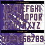 Custom Name and Number 3D Baseball Jersey - Personalized Purple and Old Gold Graffiti Pattern Authentic Team Apparel Personalized