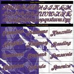 Custom Team Name and Number Purple and Old Gold 3D Performance T-Shirt with Graffiti Pattern Personalized Graffiti Pattern