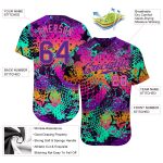 Custom Name and Number Purple-Pink 3D Graffiti Pattern Baseball Jersey - Personalized Team Jersey Personalized Graffiti Pattern