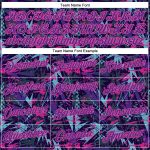 Custom Personalized Graffiti Pattern Performance T-Shirt with 3D Geometric Purple-Pink Design, Team Name & Number Personalized