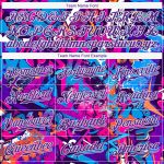 Customizable Purple-White Graffiti 3D Performance T-Shirt with Team Name & Number - Personalized Sports Apparel Personalized