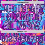 Custom Purple-White Graffiti 3D Name & Number Basketball Jersey - Personalized Team Apparel Personalized Graffiti Pattern
