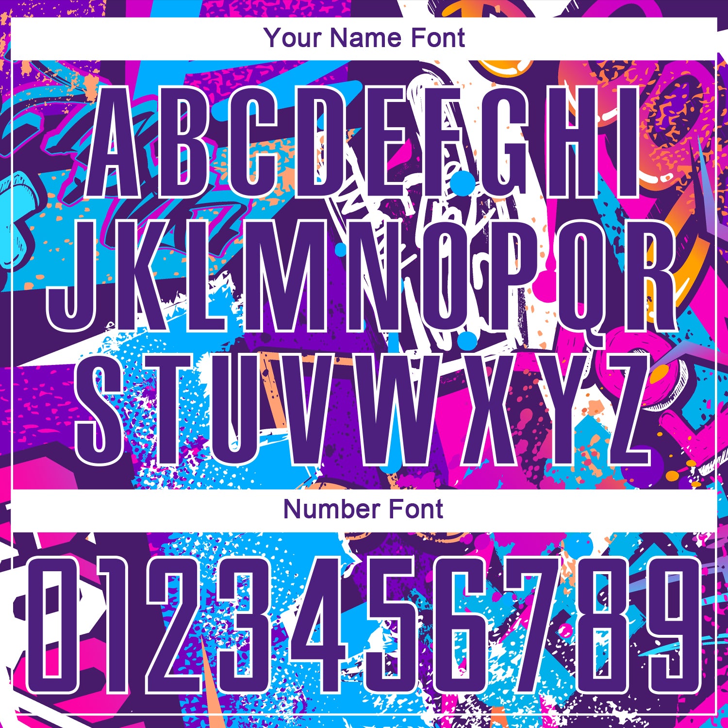 Personalized Graffiti Pattern Purple-White Sublimation Soccer Uniform Jersey Team Custom Name and Number Custom Purple-White Graffiti Pattern Soccer Jersey with Name and Number - Personalized Team Sublimation Uniform Personalized - Image 7