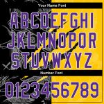 Custom Name and Number Personalized Purple Yellow Black Graffiti 3D Scratch Baseball Jersey Personalized Graffiti Pattern